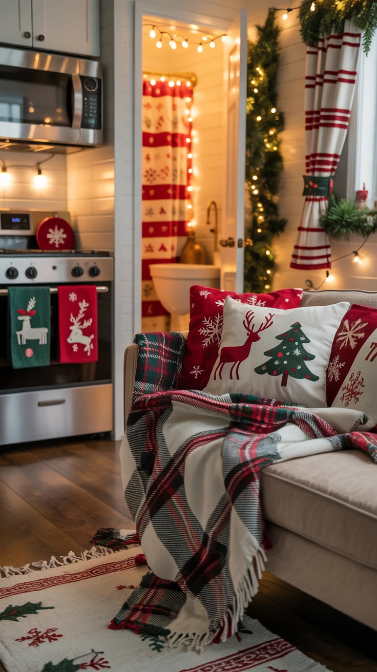 4. Cozy Up with Christmas Textiles