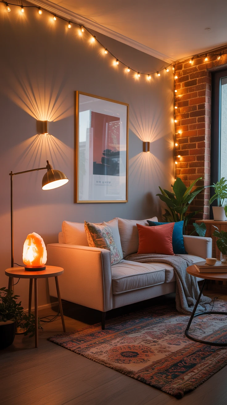 7. Introduce Cozy Lighting