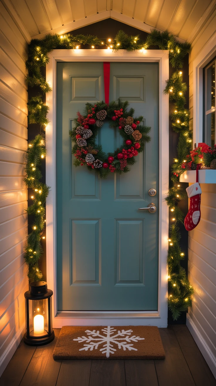 7. Welcome with a Festive Entryway