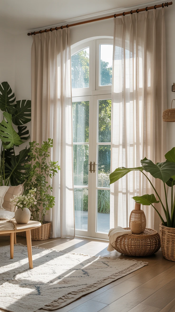 1. Light and Airy Boho Curtains