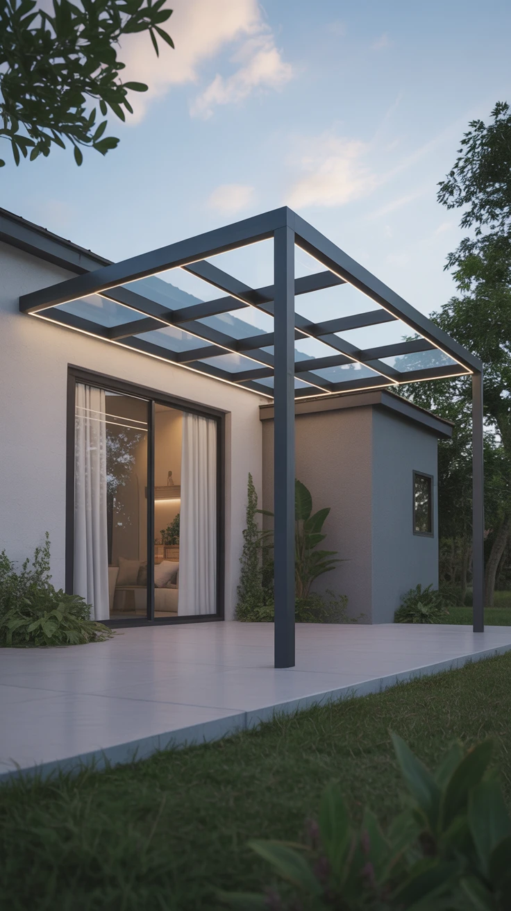 1. Modern Minimalist Pergola