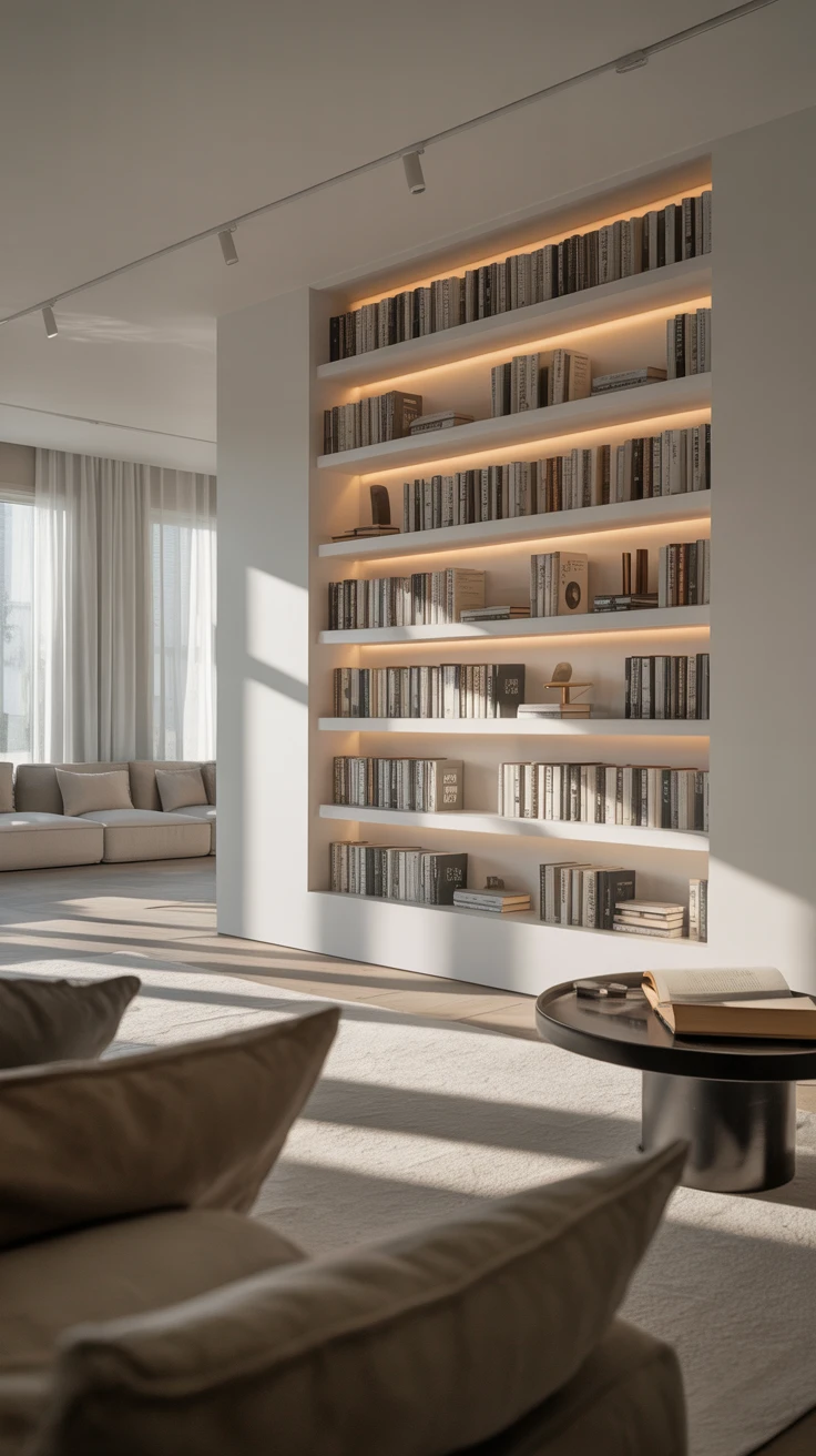 11. Achieve Minimalism with an Invisible Bookshelf