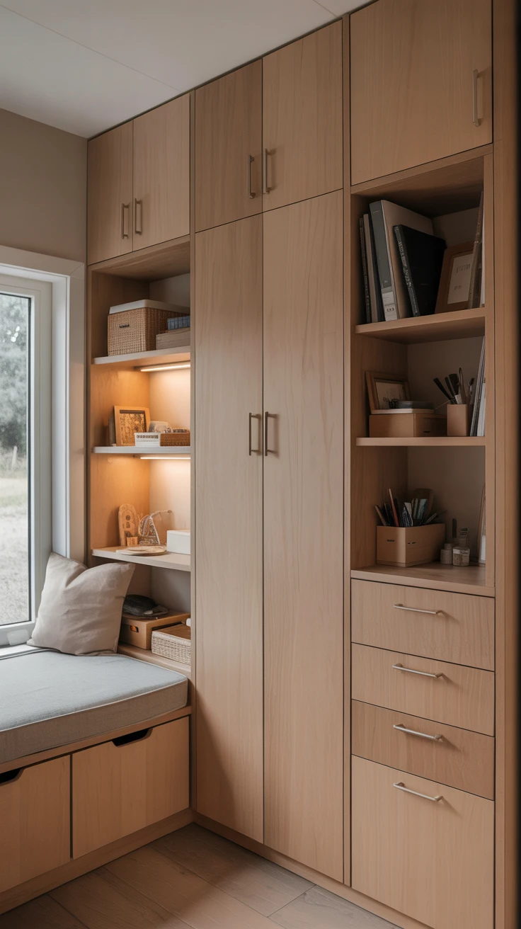 11. Built-In Cabinets: Seamlessly Stash Away