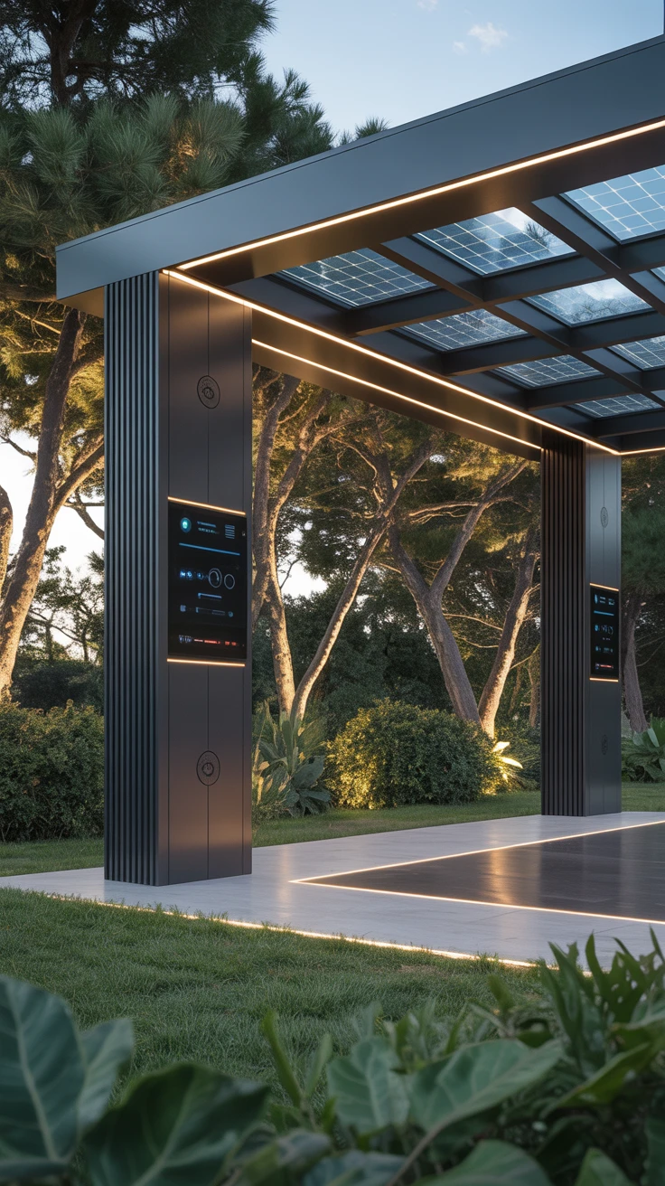 11. Futuristic Smart Pergola