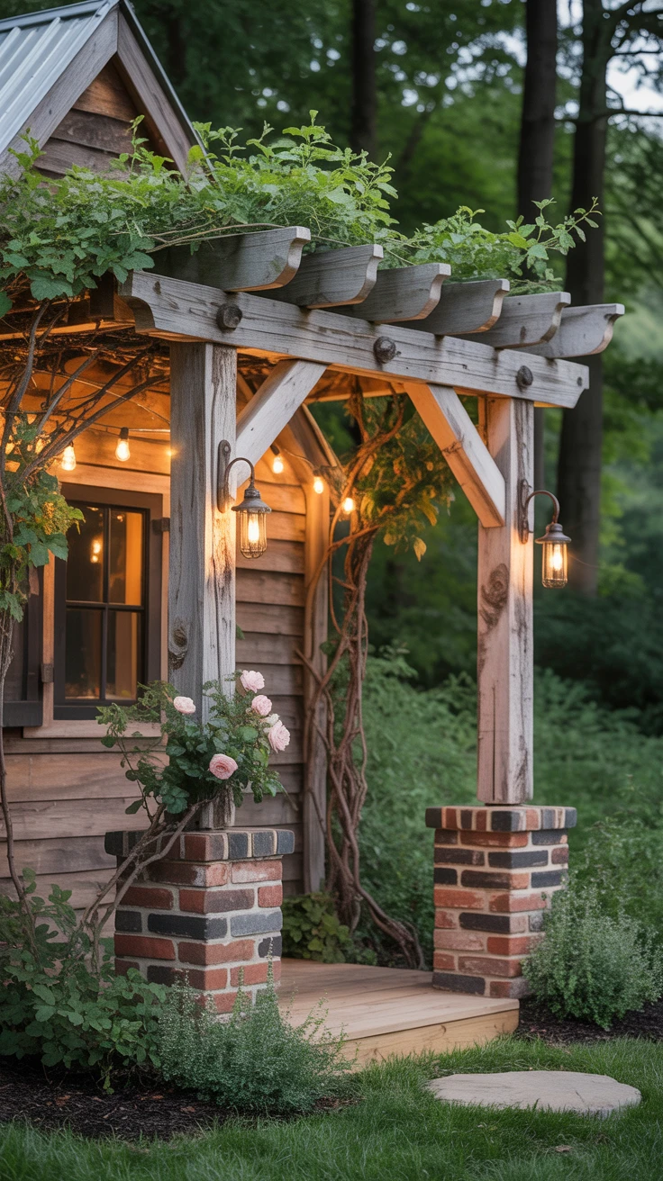 2. Rustic Charm Pergola
