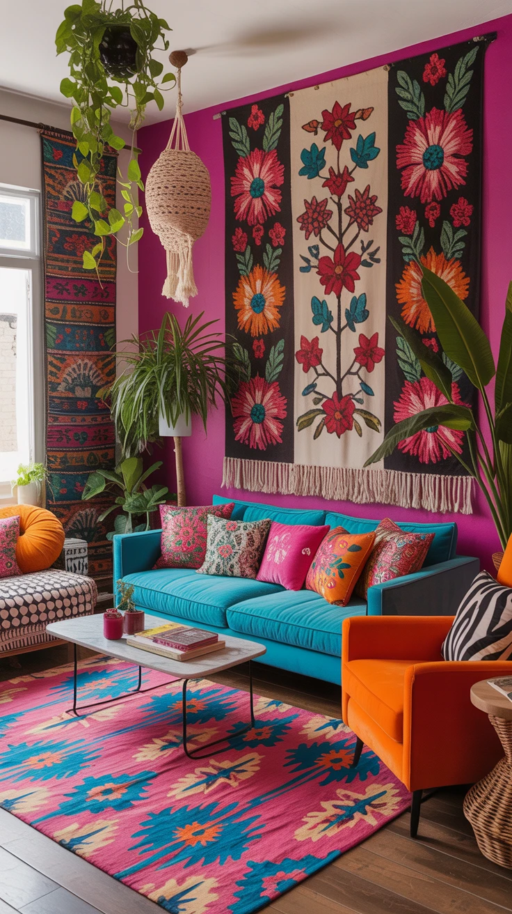 4. Bold and Bright with a Mix of Patterns
