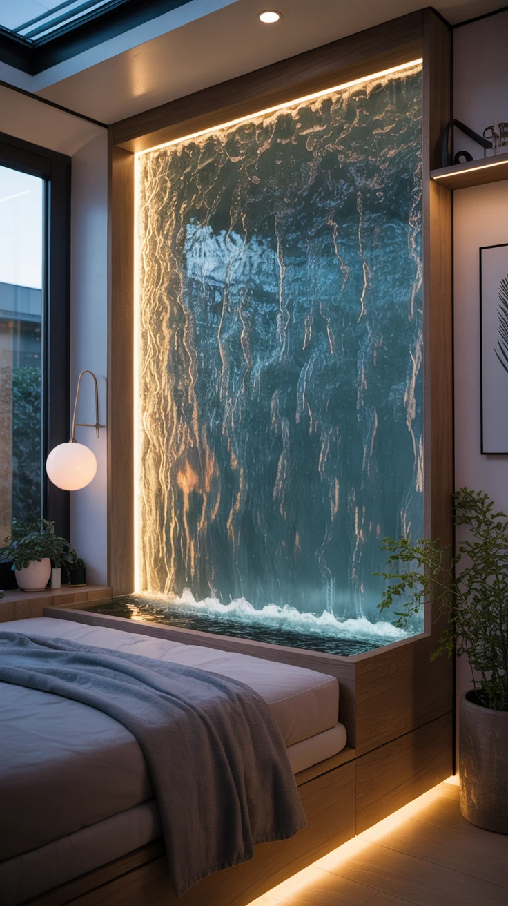 4. Elegant Water Walls: Stylish Ambiance Enhancers