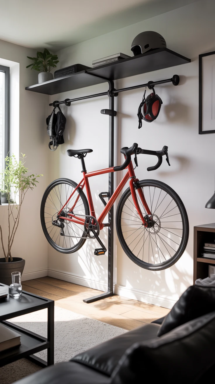 4. Vertical Bike Racks: Save Floor Space While Storing Bikes