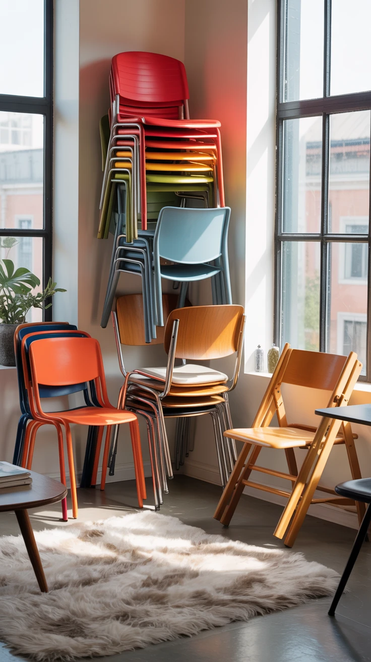 6. Stackable Chairs for Easy Storage