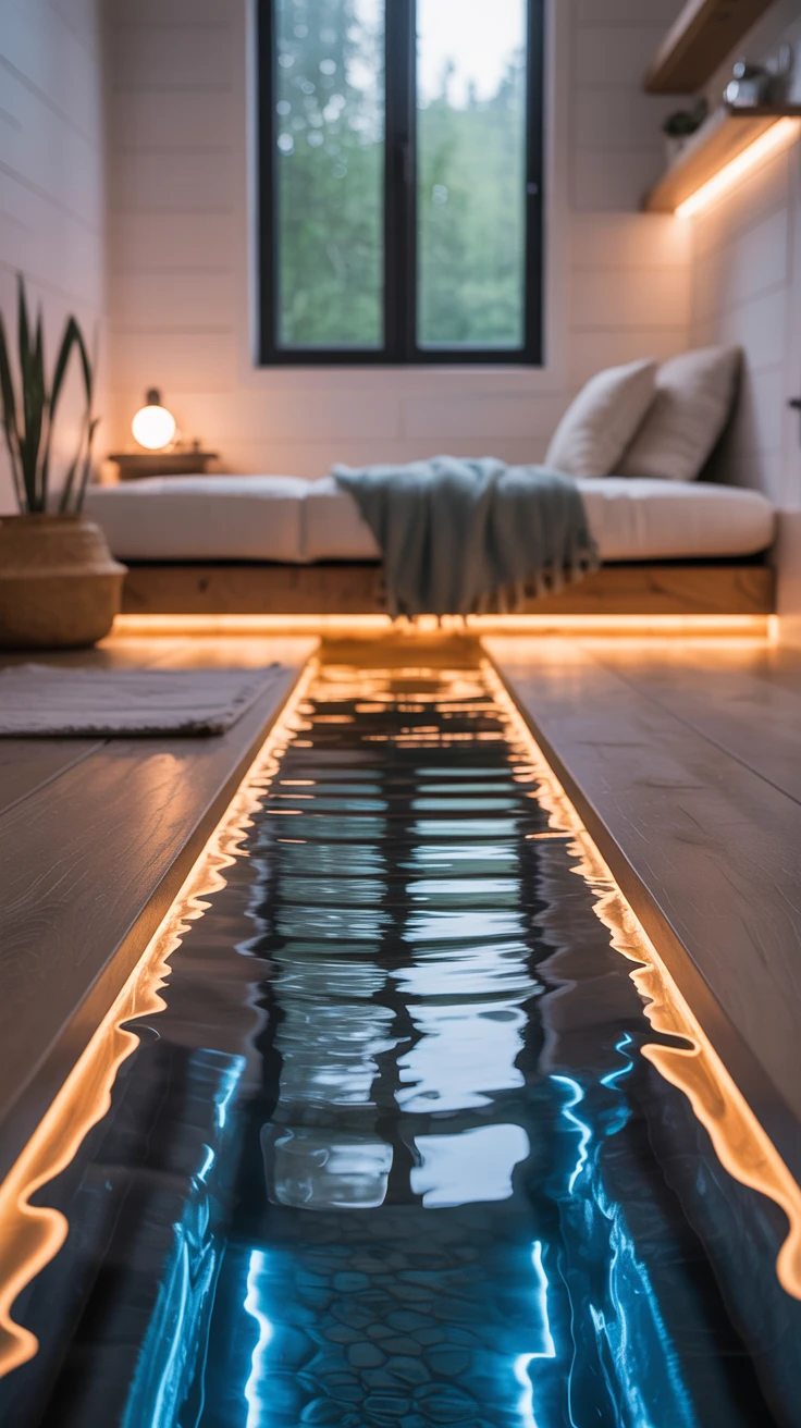 6. Underfloor Water Flow: A Unique Aesthetic Twist