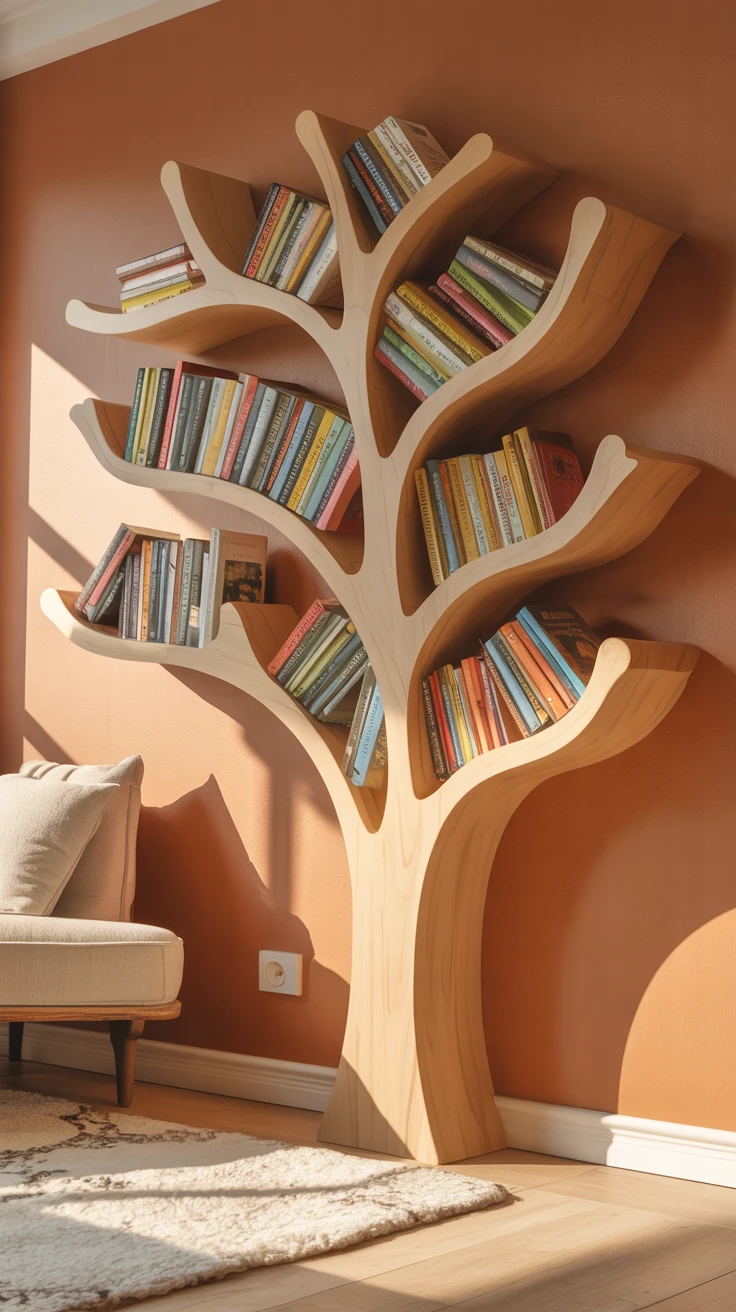 7. Design a Tree Bookshelf for a Natural Appeal