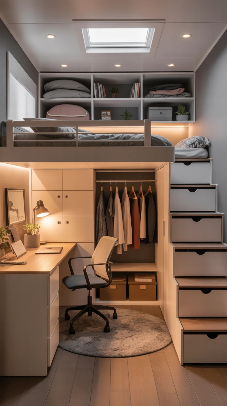 7. Loft Beds with Storage: Sleep and Store