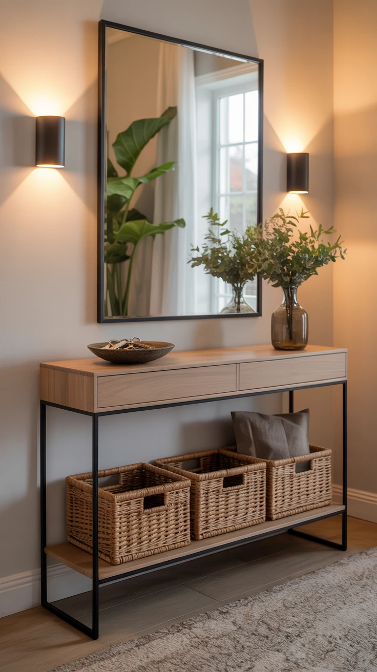 7. Slim and Sleek: Narrow Console Tables