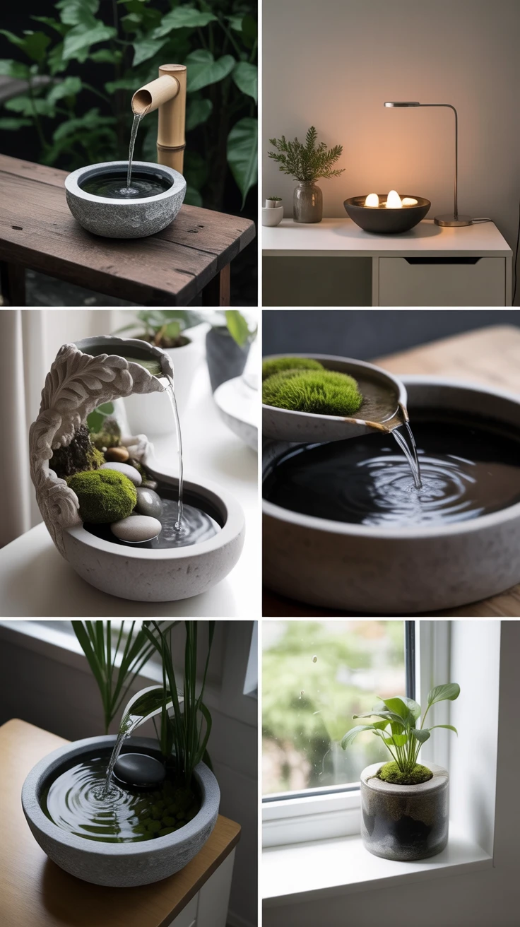 7. Tabletop Water Elements: Small but Impactful