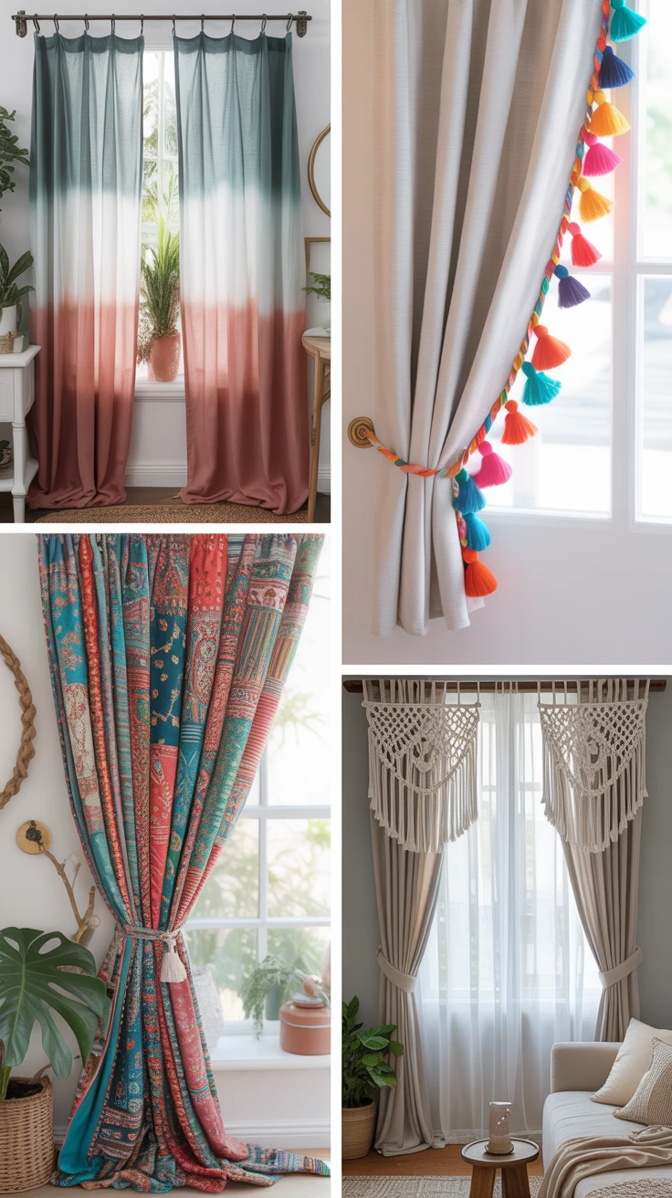 8. DIY Boho Curtain Ideas