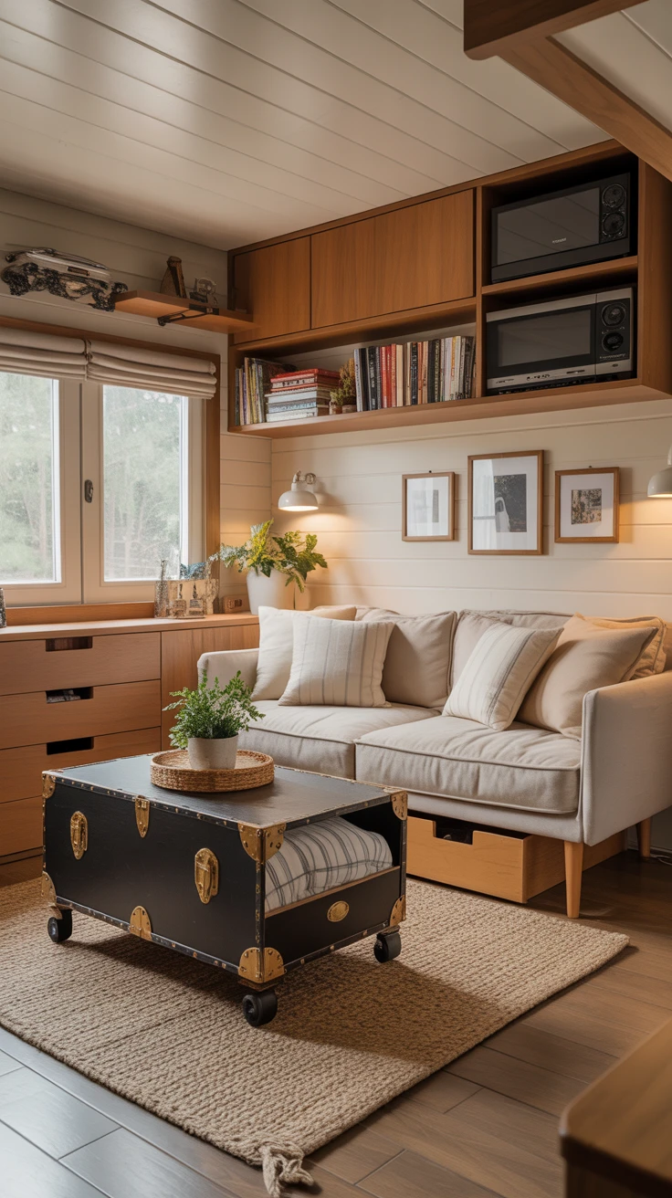 8. Innovative Living Room Storage