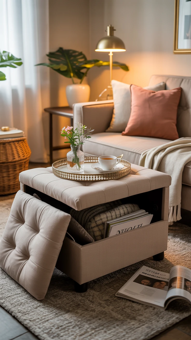 8. Storage Ottomans: A Dual-Purpose Marvel