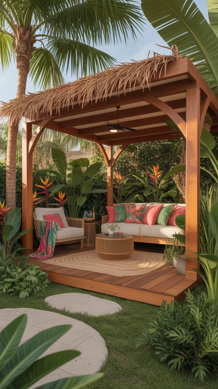 9. Tropical Oasis Pergola