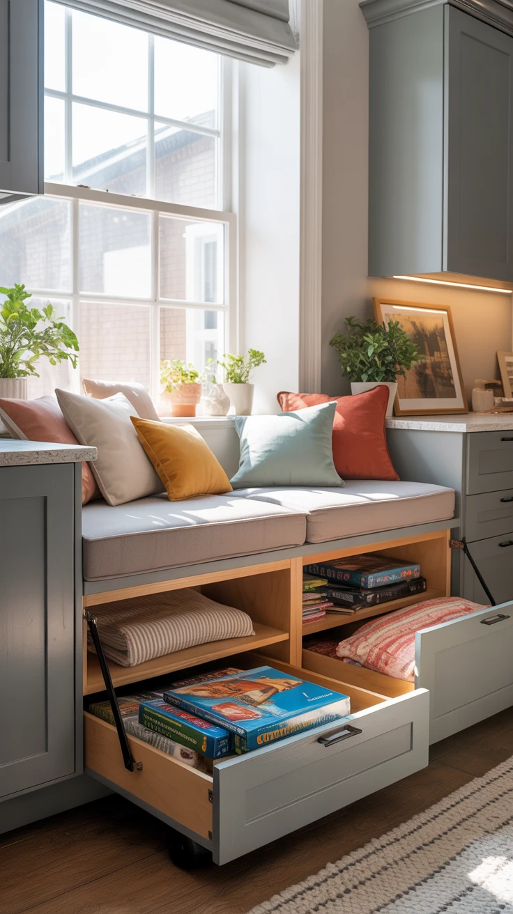 13. Window Seat Storage