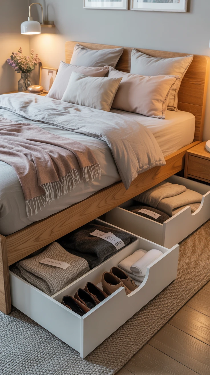 2. Under-Bed Storage Drawers