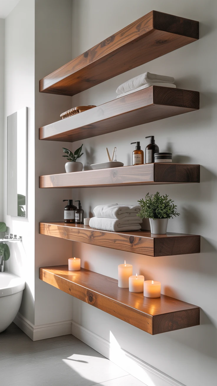 3. Floating Shelf Solutions