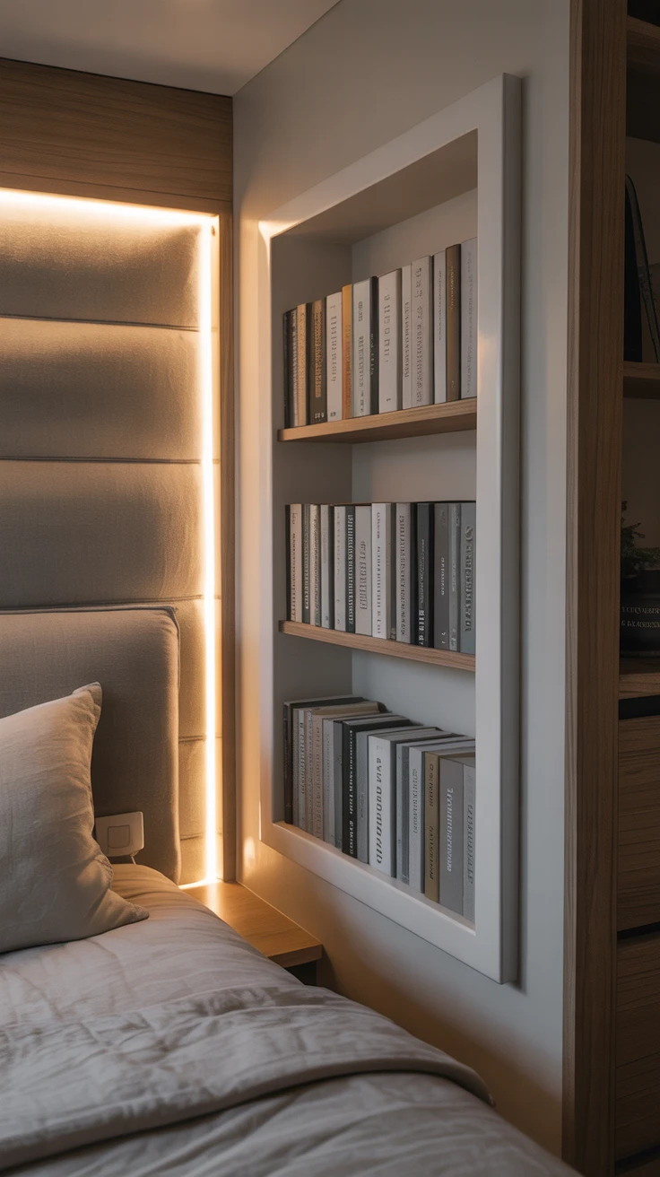 4. Blend In with Built-In Wall Niches