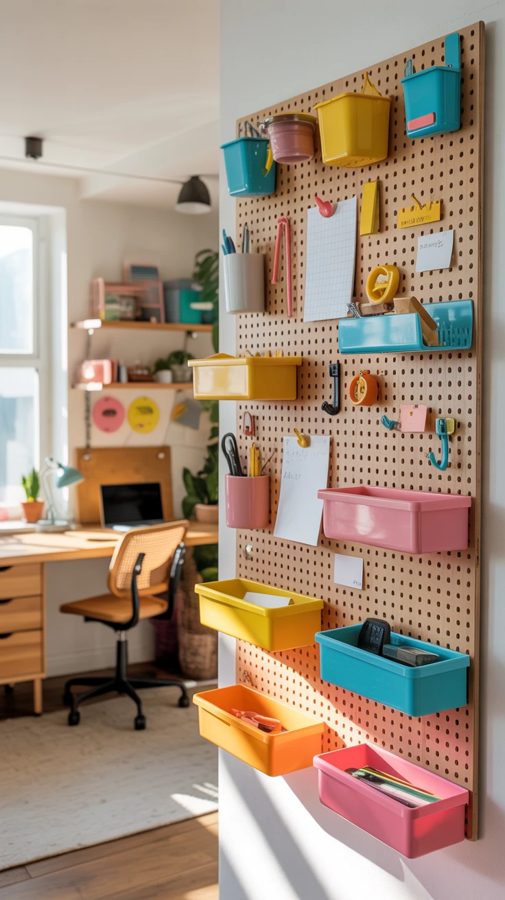 4. Pegboard Wall Organizer