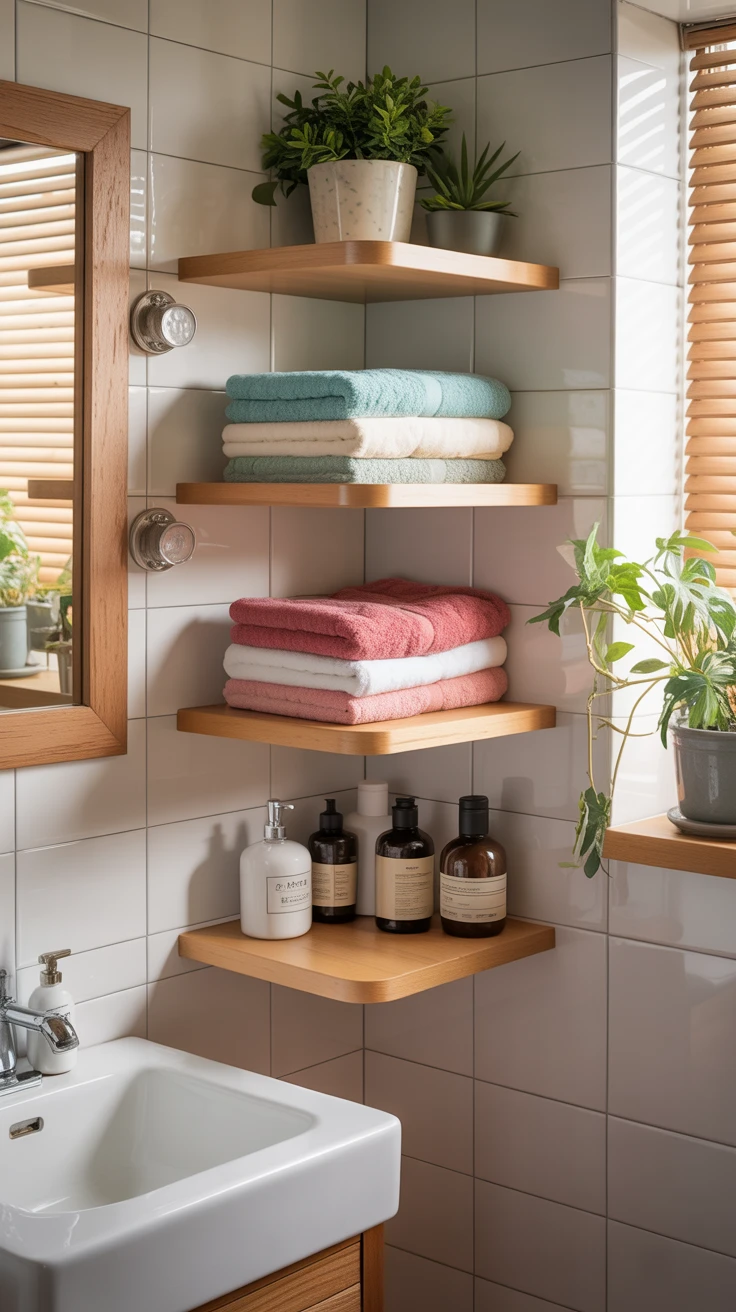 4. Use Corner Shelving