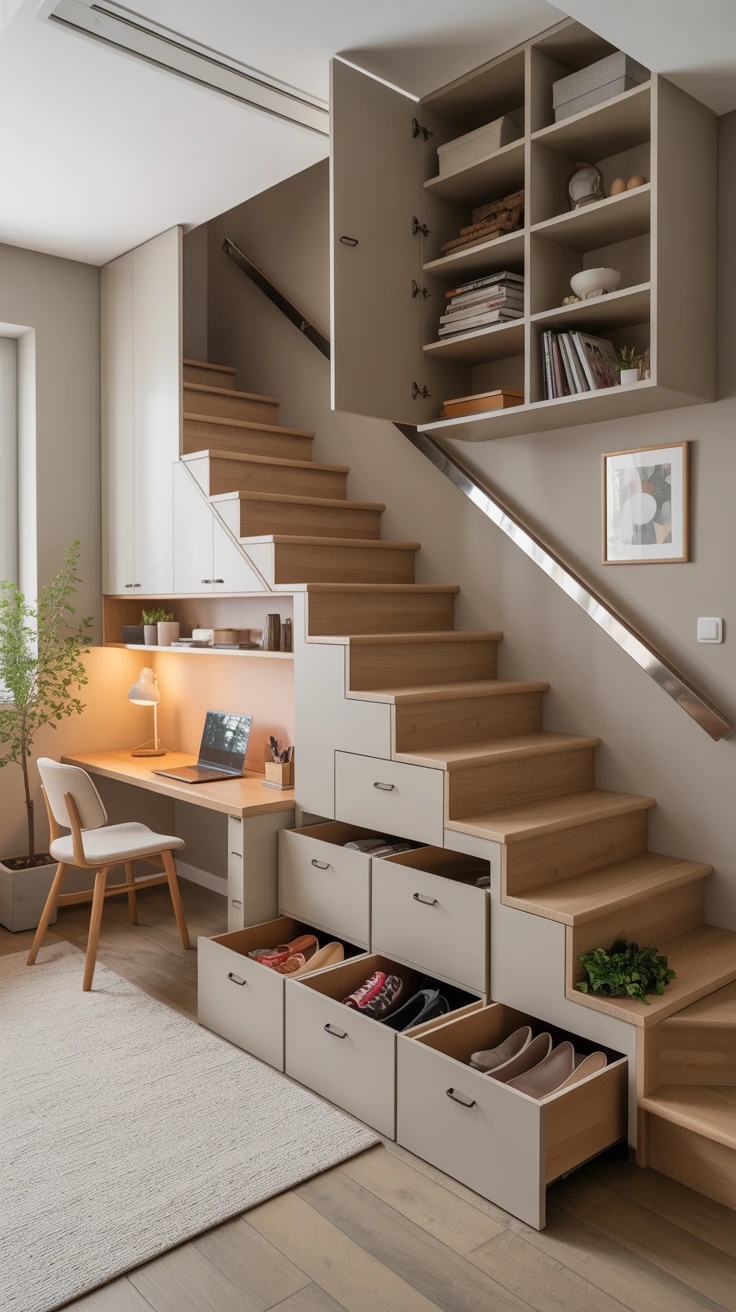 7. Staircase Storage Solutions