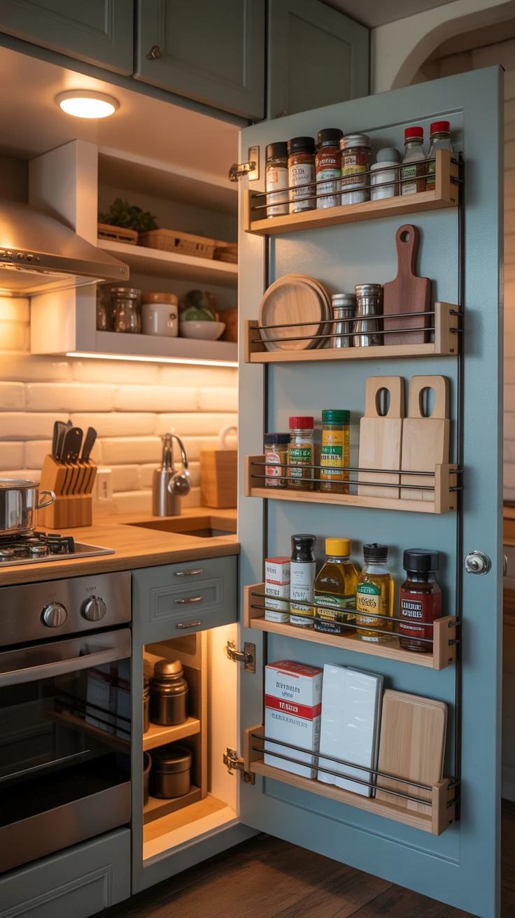 9. Door-mounted Racks