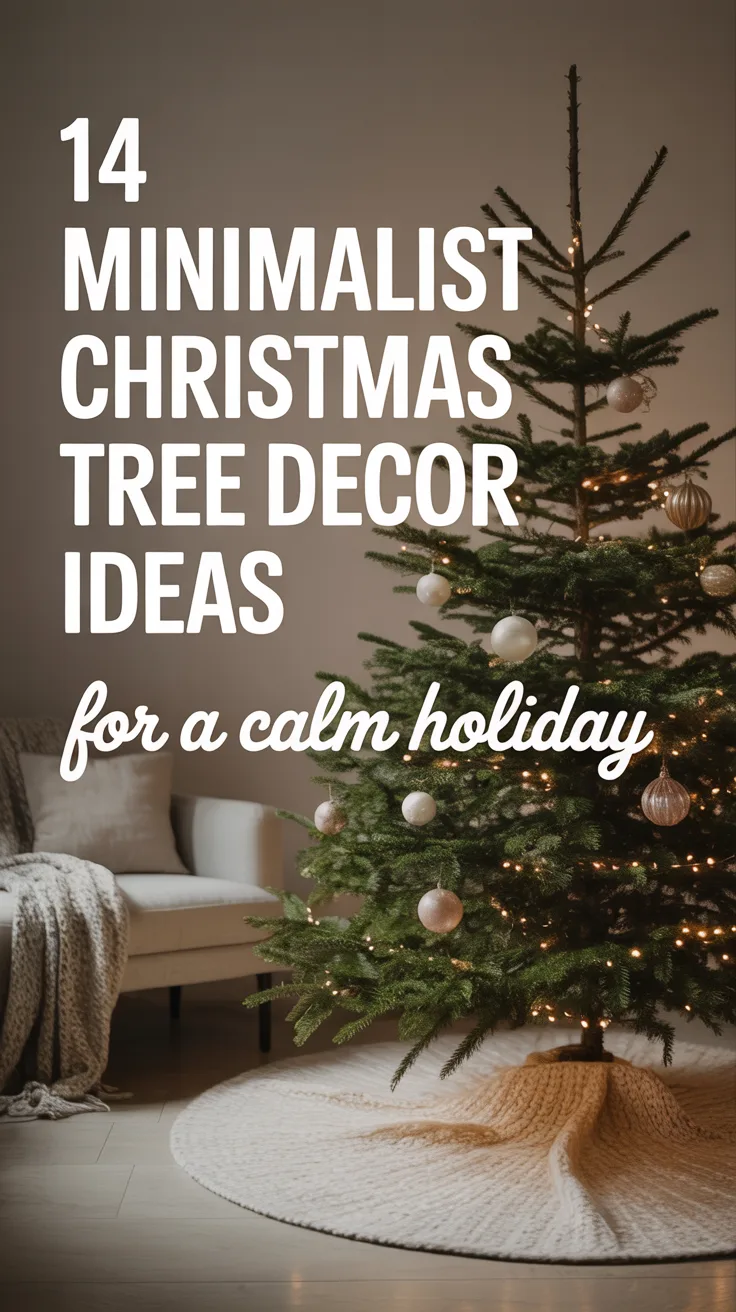 14 Minimalist Christmas Tree Decor Ideas for a Calm Holiday – Pinterest image