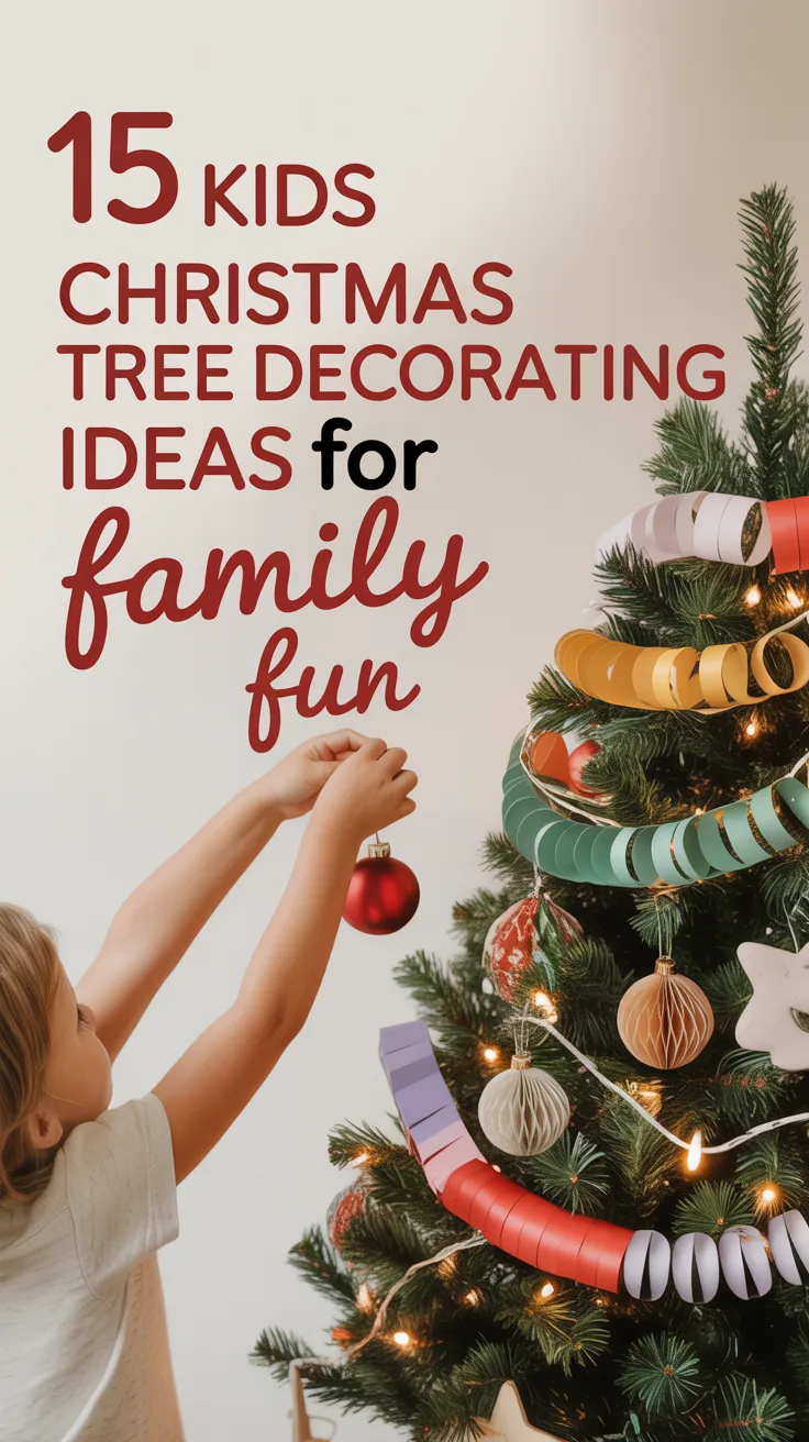 15 Kids Christmas Tree Decorating Ideas for Family Fun – Pinterest image