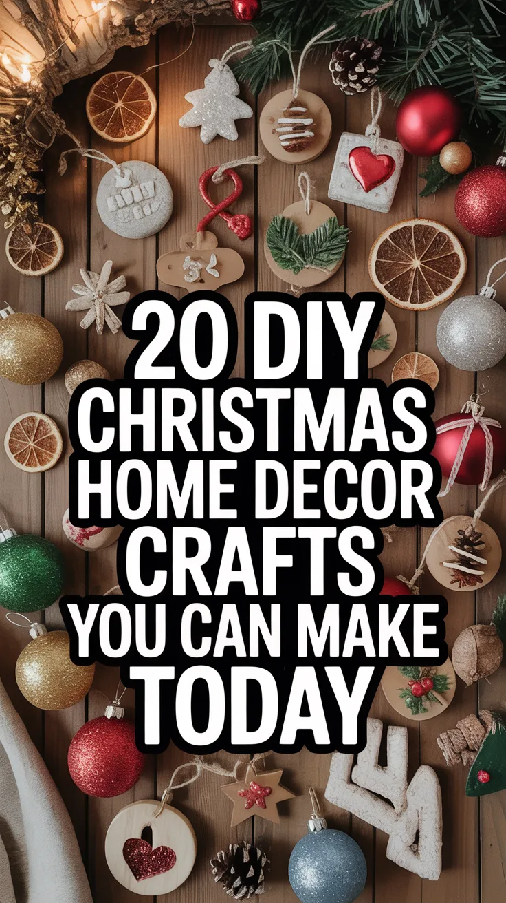 20 DIY Christmas Home Decor Crafts You Can Make Today – Pinterest image