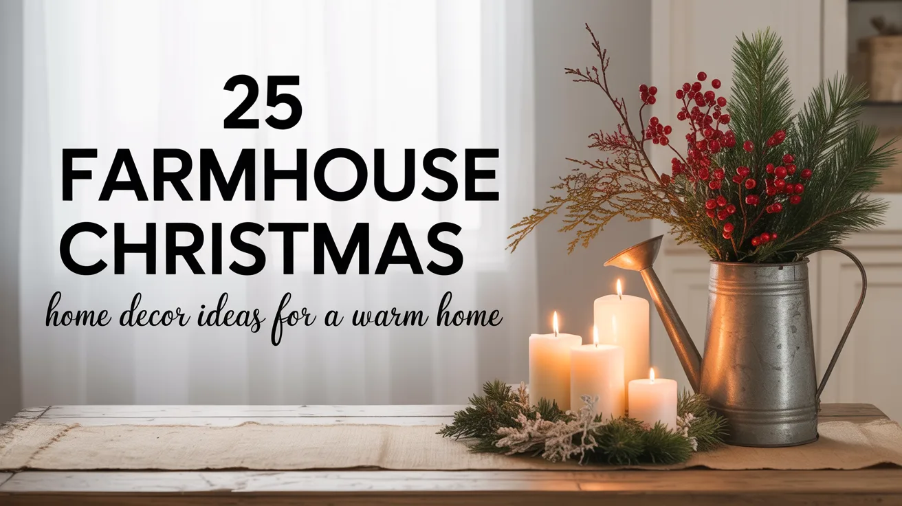 25 Farmhouse Christmas Home Decor Ideas for a Warm Home hero image