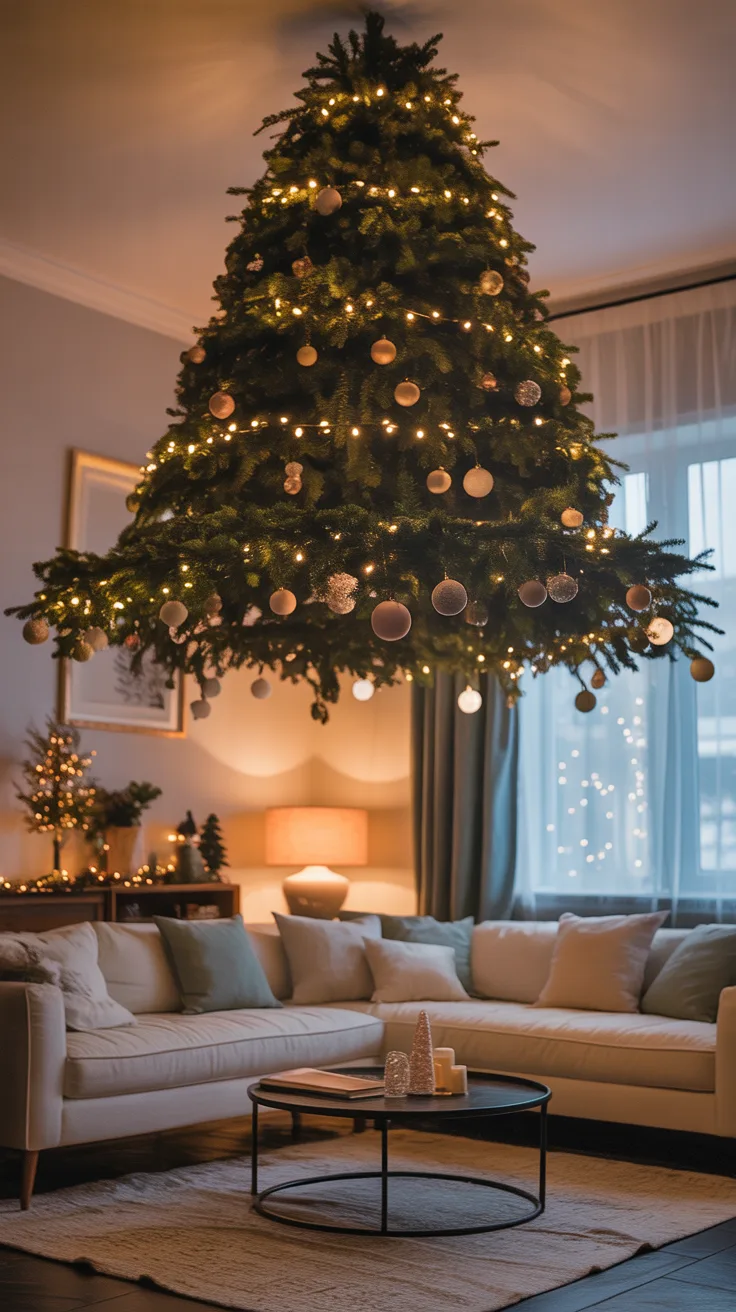 Hanging Christmas Trees: Defying Gravity in Style illustrative image