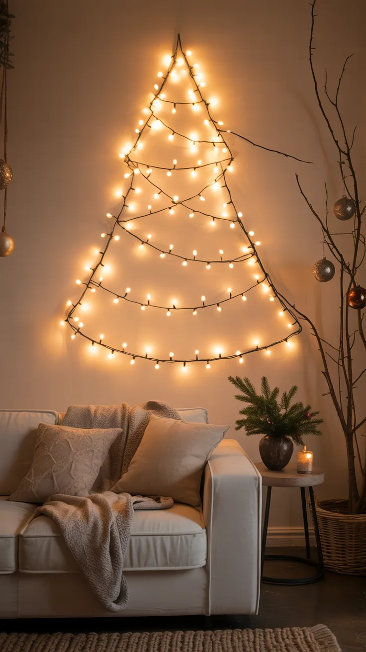 Wall-Mounted Christmas Trees: Your Vertical Solution illustrative image